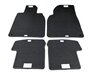 Floor Mat Set 991 - Anthracite Tufted Velour - Leather Edging - Silver Stitching - Pepita