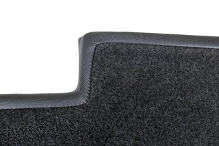 Ablagekasten Lang Tür rechts Teppich/ Umschlagband Kunstleder schwarz