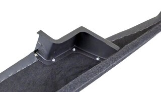 Ablagekasten Lang Tür rechts Teppich/ Umschlagband Kunstleder schwarz