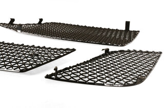 Jeu grilles pour bouclier AV 991.2 GTS / Sport Design Paket, noir