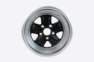 Classic Design Wheel - 8 x 16 ET 10.6 - Black Satin Center + Polished Lip - With TÜV