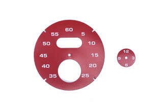 Zifferblatt Karmin Rot (RAL 3002) Sportchrono (ohne Diamanten-Look)