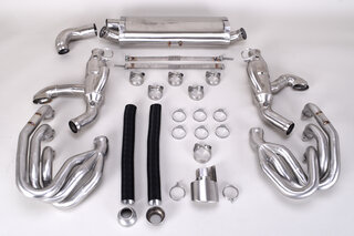 Exhaust System 964 - Custom - 100 Cell - 1 Outlet / 2 Bung - With Heat - Tip W/O Logo + W/O Polish