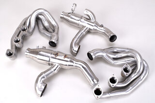 Exhaust System 964 - Custom - 100 Cell - 1 Outlet / 2 Bung - With Heat - Tip W/O Logo + W/O Polish
