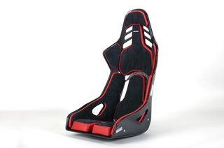 Recaro Podium CF - Driver Side - Large - Carbon + Black Alcantara / Red Leather - Track or Street