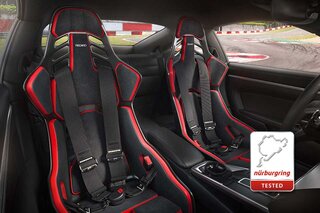 Recaro Podium CF - Driver Side - Large - Carbon + Black Alcantara / Red Leather - Track or Street