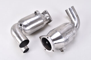Klappen-Abgasanlage "Brombacher" 991.2, 200 Zellen HD Kats, Carbon-Blenden (nur PSE)