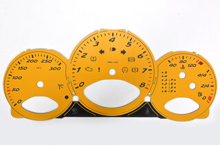 Instrument Face Set 987.1 - 3.2 L / 3.4 L - Speed Yellow - Tiptronic - KPH - 300 KPH