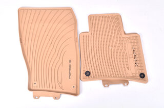 958 Cayenne 10- with add. A/C O.E. Coupe Floor Mats (gumm)- LUXORBEIGE