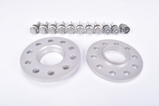Distanzscheibe 10mm Alu eloxiert Satz (2x10mm) incl. Radschrauben + 2 x Felgenschloss, Macan