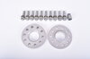 Distanzscheibe 10mm Alu eloxiert Satz (2x10mm) incl. Radschrauben + 2 x Felgenschloss, Macan