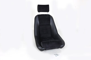 Classic RS Sport Seat - Black Leather Bolsters / Black Corduroy Inserts