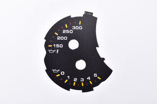 Jeu de cadrans noir/DZM en Racing Yellow 991.2 GT3 switch mp/h avec tableau de bord rouge/orange/ja