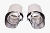 Endrohrsatz " Brombacher " Edelstahl poliert  991.2 oval (110mm x 95mm) ohne Logo