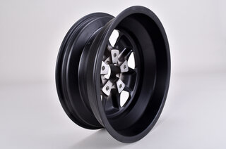 6x16 ET36 Classic-Design Felge Matt Schwarz/Poliert - TÜV