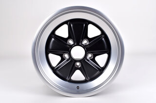 Classic-Design Wheel - 7x16 ET23.3 Black + Polished Lip