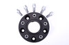 Wheel Spacer Cayenne - 30 mm - Hub Centric - Anodized with Bolts - Black/Silver - Sold Individuall