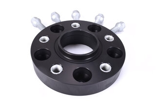 Wheel Spacer Cayenne - 30 mm - Hub Centric - Anodized with Bolts - Black/Silver - Sold Individuall