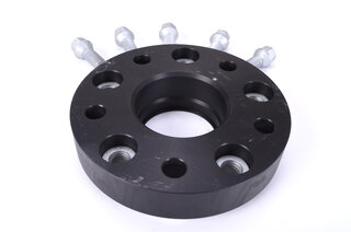 Wheel Spacer Cayenne - 30 mm - Hub Centric - Anodized with Bolts - Black/Silver - Sold Individuall