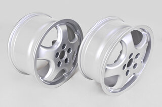 Felgensatz (4 Stk.) - Cup 1-Design - Silber (7,5x17ET52+9,0x17ET47) - TÜV