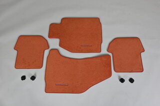 Floor Mat Set 997.1 / 997.2 - Genuine - Terracotta - Logo - Left Hand Drive - with Bose Sound System