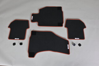 Floor Mat Set 997.1 / 997.2 - Genuine - Terracotta - Logo - Left Hand Drive - with Bose Sound System
