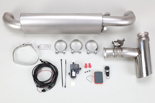 Klappen-Mittelschalldämpfer "Brombacher" TÜV (ABE), mit Fernbedienung