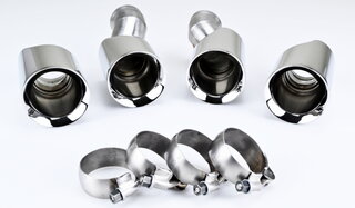 Quad Round Exhaust Tips Panamera S / 4S - Brombacher Edition - 4" (100 mm) Round