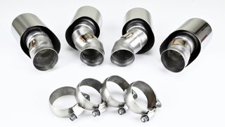Quad Round Exhaust Tips Panamera S / 4S - Brombacher Edition - 4" (100 mm) Round