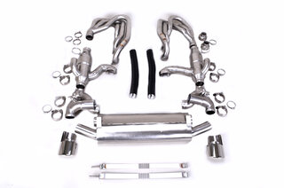 Valved Sport Exhaust System 964 - 100 Cell Sport Cats - Dual Outlet - With Heat - Oval Tips