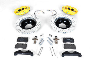 Sport Brake System - REAR- Yellow caliper  - BREMBO GT - 4 Piston - Drilled - 345 x 28 mm