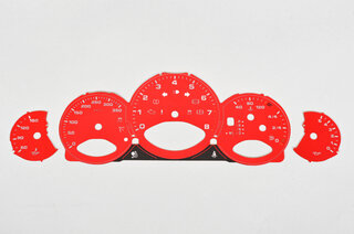 FVD Brombacher Instrument Face Set 997.2 Turbo S - Guards Red - PDK - KPH - With Logo