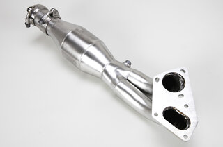 Abgasanlage "Brombacher 911 3.2L 1 x Endrohr 100 Zellen Kat Export Edelstahl, mit Wärmetauscher