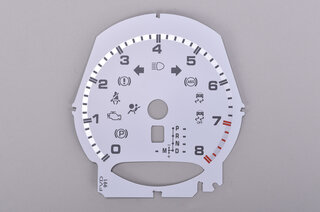 Jeu de fonds de compteur blanc 991.2 Turbo S, PDK, km/h, Celsius
