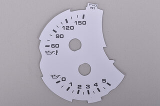 Jeu de fonds de compteur blanc 991.2 Turbo S, PDK, km/h, Celsius