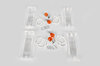 Front Turn Signal Lens Set 911 / 930  1974-89 - Clear - USA - Includes Bulbs