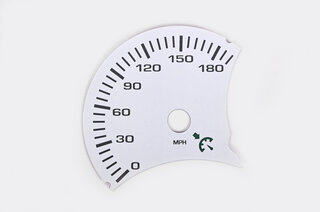 gauge face  white  mph 996 (without BC)