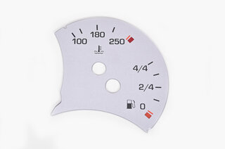 Fond compteur argent 986/996 sans ordinateur ess./niv.huile en degré fahrenheit