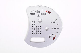 gauge face fuel tank  silver   Boxster/996/Turbo/GT2  w/o BC   fahrenheit Tiptronic