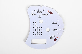 gauge face fuel tank white  Boxster/996/Turbo/GT2  w/o BC   fahrenheit Tiptronic
