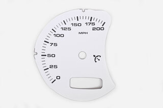 gauge face   mph   white  996/Turbo/GT2/GT3   with BC