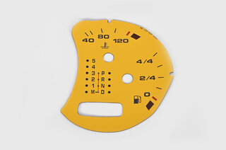 gauge face fuel tank yellow    Boxster/996/Turbo/GT2  w/o BC tiptronic