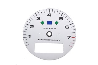Zifferblatt  "Gemballa" weiss    964/993 Drehzahlmesser mit Bord Computer