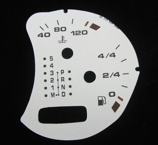 Zifferblatt   Tiptronic  weiss   Benzintank Boxster/996/Turbo/GT2 mit Bordcomputer