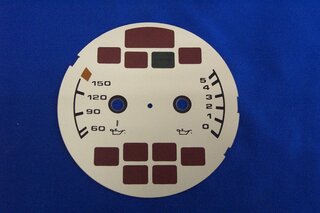 gauge face silver 964/993 Oiltemp.Oilpress. C2