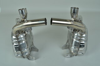 Street Muffler Set 997.1 - TÜV Version - Requires 3.8 L S Model Tips