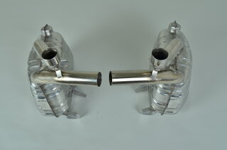 Street Muffler Set 997.1 - TÜV Version - Requires 3.8 L S Model Tips