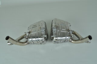 Street Muffler Set 997.1 - TÜV Version - Requires 3.8 L S Model Tips