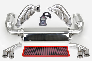 Leistungs-Kit 991.2 Turbo / TurboS  - Level 2 (680 PS / 880 Nm) - Abgasanlage komplett - FVD Tips