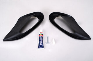 Lufteinlass-Satz 991Turbo - Downforce RS - seitlich - Schwarz Matt